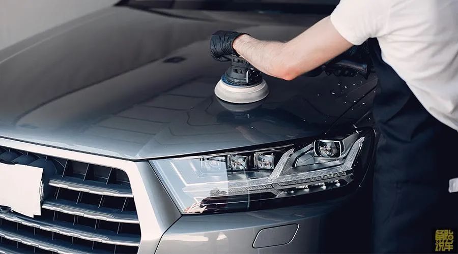 Professional auto body shop repainting process