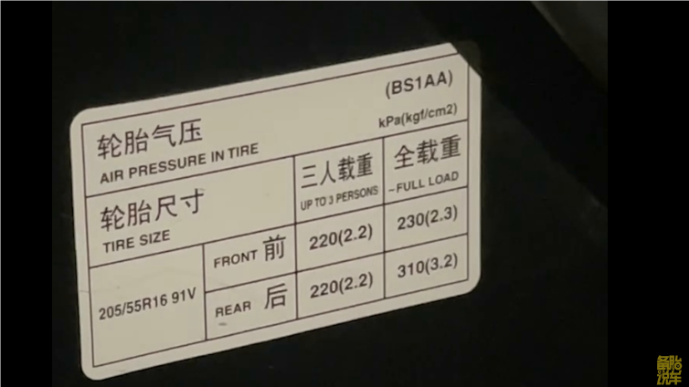 Tire pressure warning light on dashboard